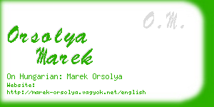 orsolya marek business card